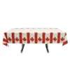 Canadian Flag Tablecloth PE / PEVA Printed Party Table Cover Disposable