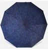 uv auto open 3 fold umbrella with 10k steel ribs for students