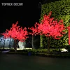 Japanese autumn planting blue white red led light up artificial maple leaf tree