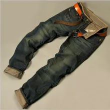 Tmavo-modré pánske džíny z Aliexpress