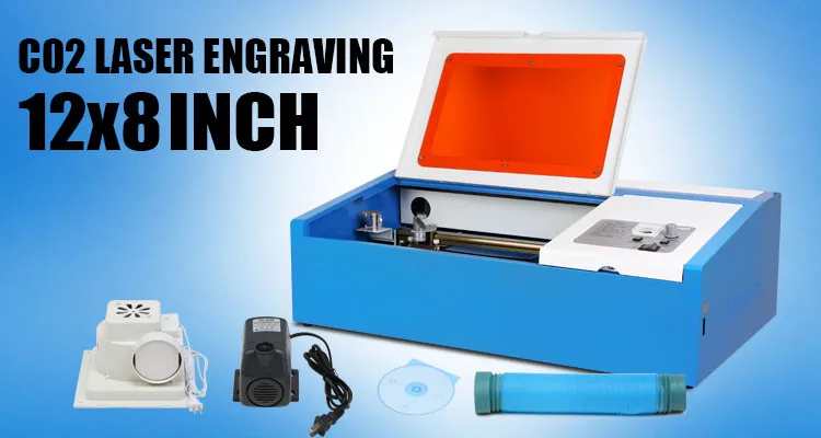 40W CO2 Laser Graviermaschine Carving Cutter Gravurmaschine Engraving USB Pro 