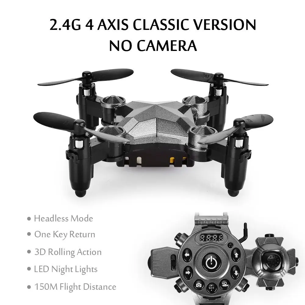 Hot sale! Foldable watch drone mini nano quad with hd wifi camera pocket quadcopter DH-800