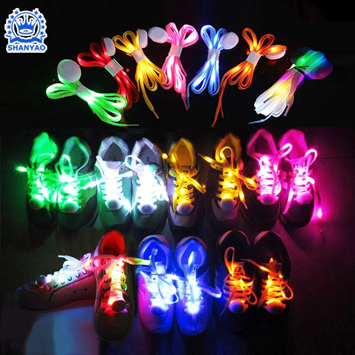 China Fashionable Colorful LED Shoelace for Promotional Gifts Party Night Cycling Run etc