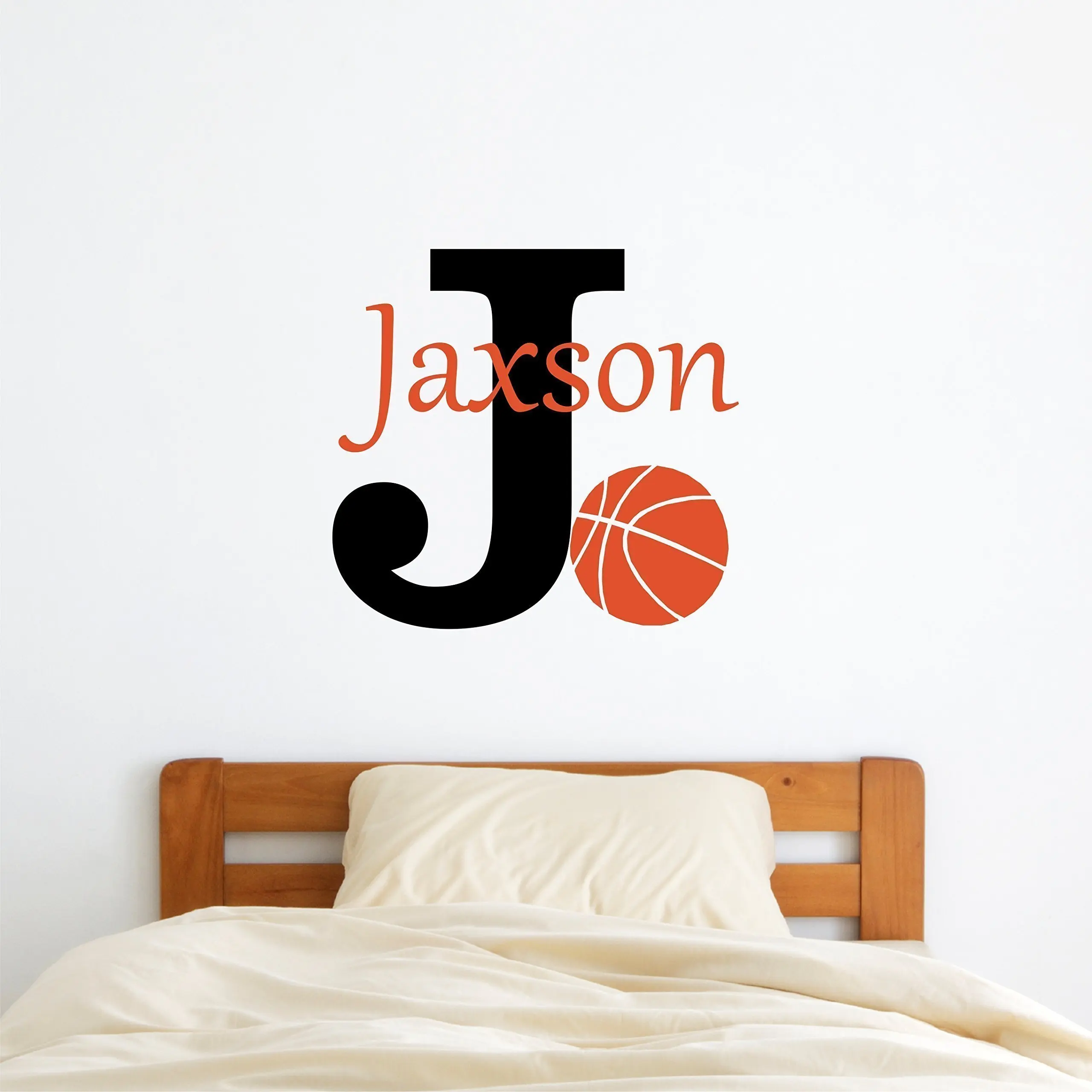 Si my love. Basketball sign Decor. Modern Sticker for boys and girls. Boys Decor advertising.