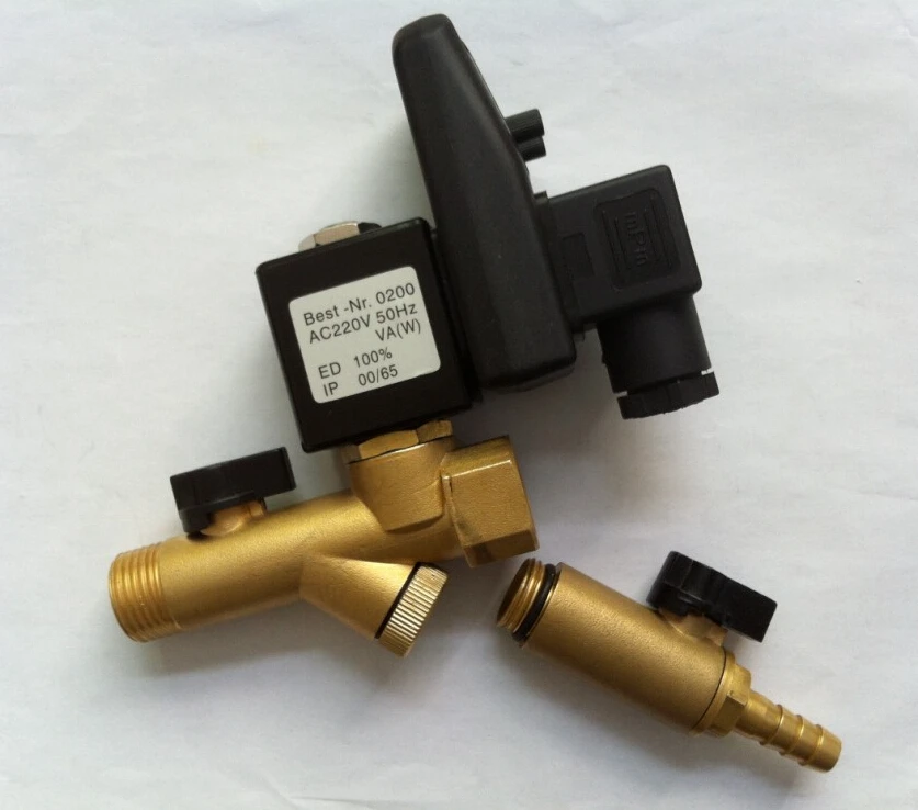 Optb Brass Body Timer Air Compressor Conditioner Drain Solenoid Valve