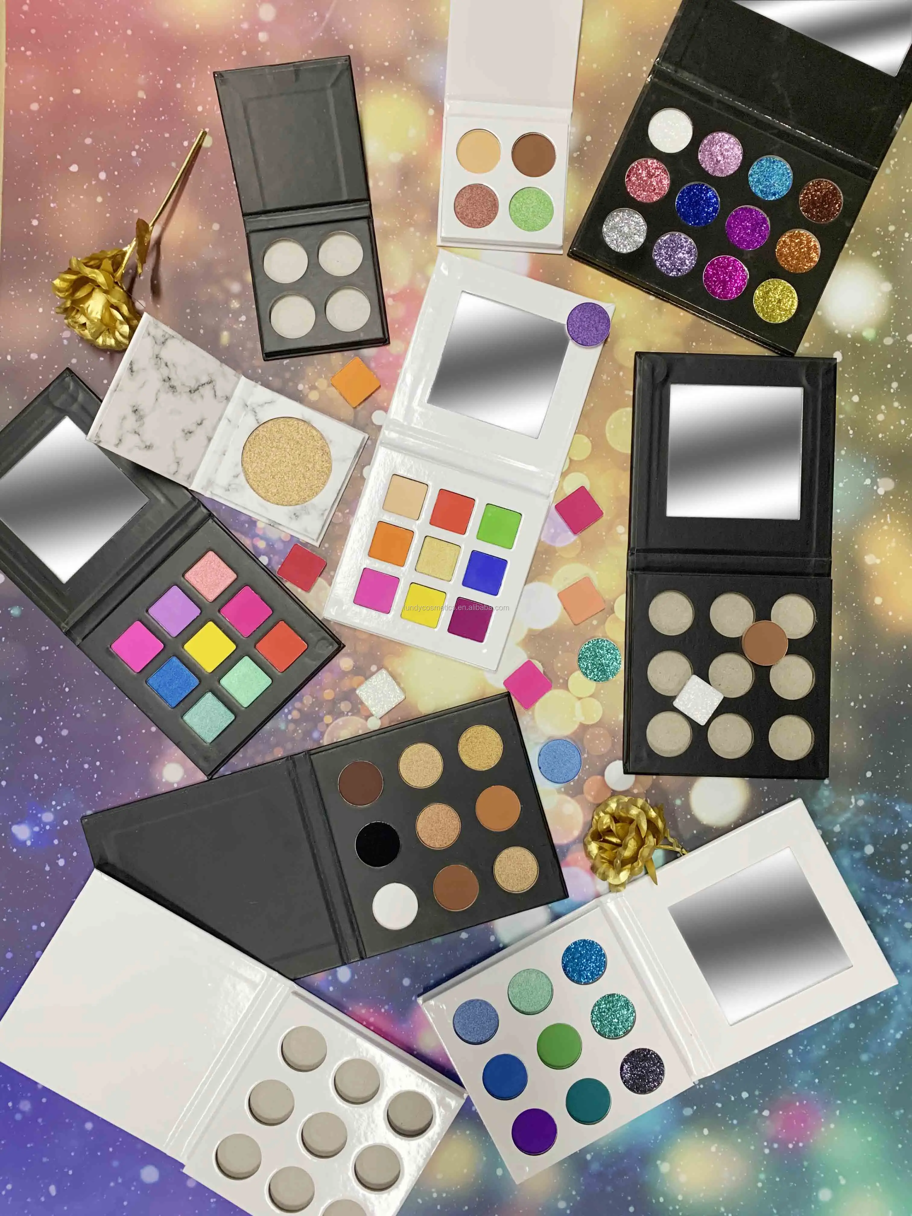 Hot sales 159 colors 22mm square single eyeshadow private label single pan eyeshadow