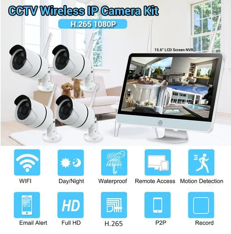 Rohs Security Ip Camera Wifi Nvr Kit 1080p Video Surveillance Kit