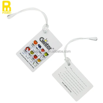 pvc bag tag size