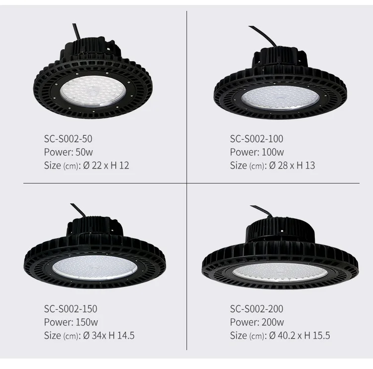 Professional Ip65 Waterproof Ce Rohs 50w 100w 150w 200w Ufo Led High