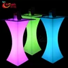 Glowing great led plastic bar table/led rechargeable color changing table