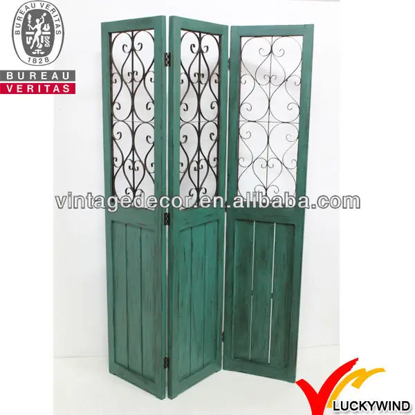 Shabby Chic Blue Antique Wooden Folding Screen Buy Antique