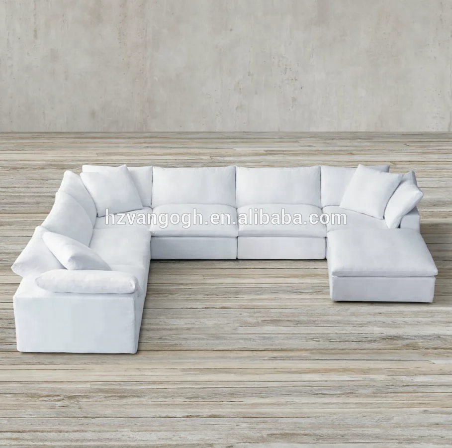 Modular Sofa Living Room Furniture Comfy Oversize Velvet Sofa Cotton