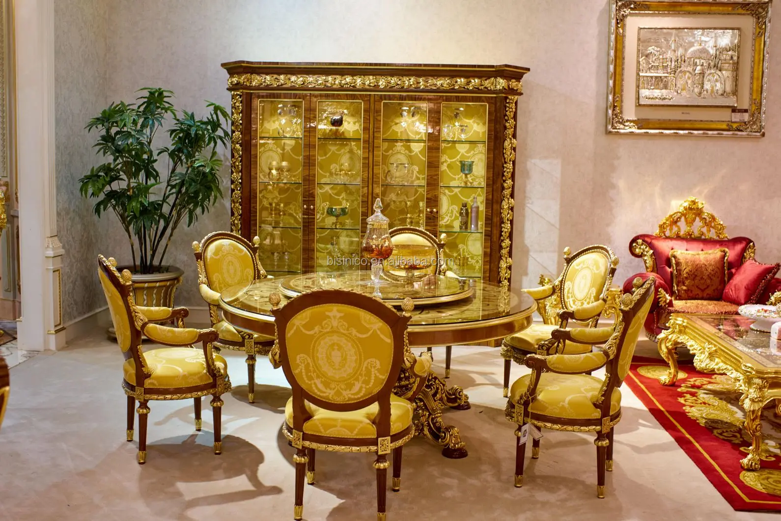 24k gold dining room table