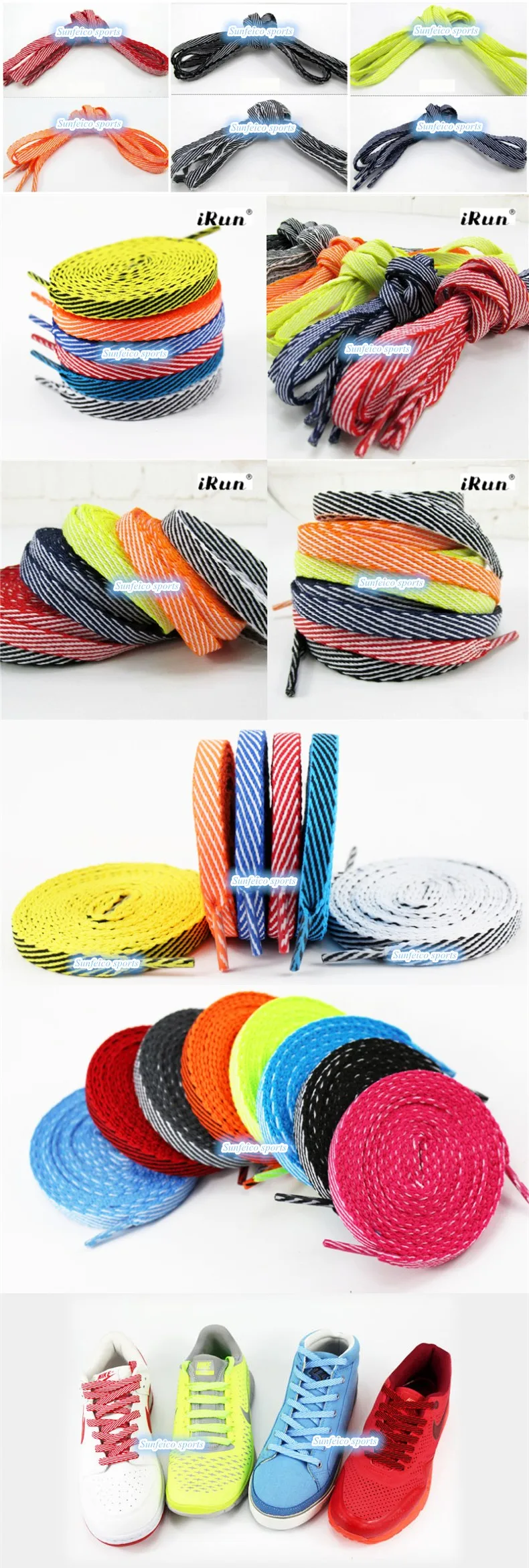 colored flat shoelaces