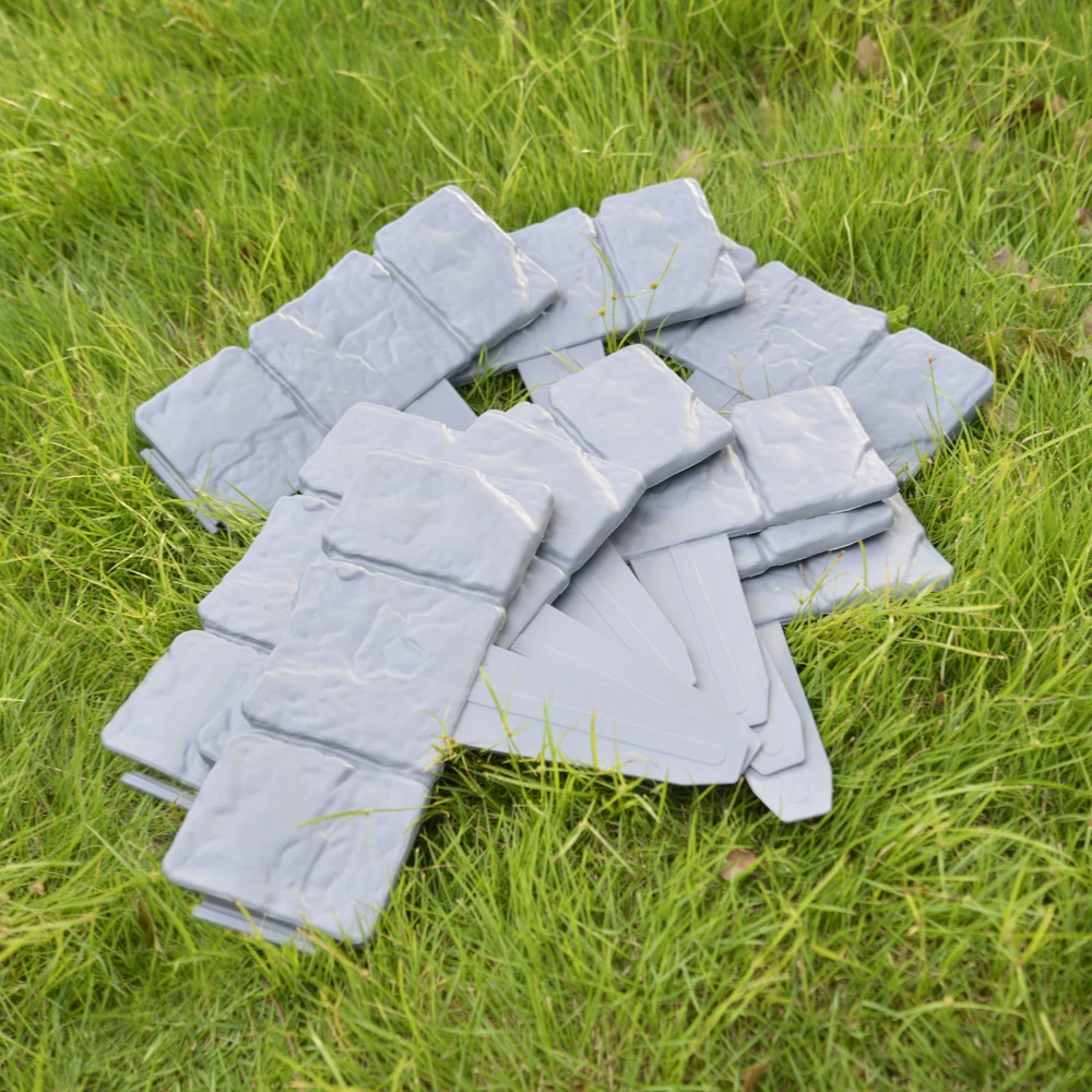 Vertak-valla De Ribete Decorativa Para Jardín,Plástico,Flexible,Efecto