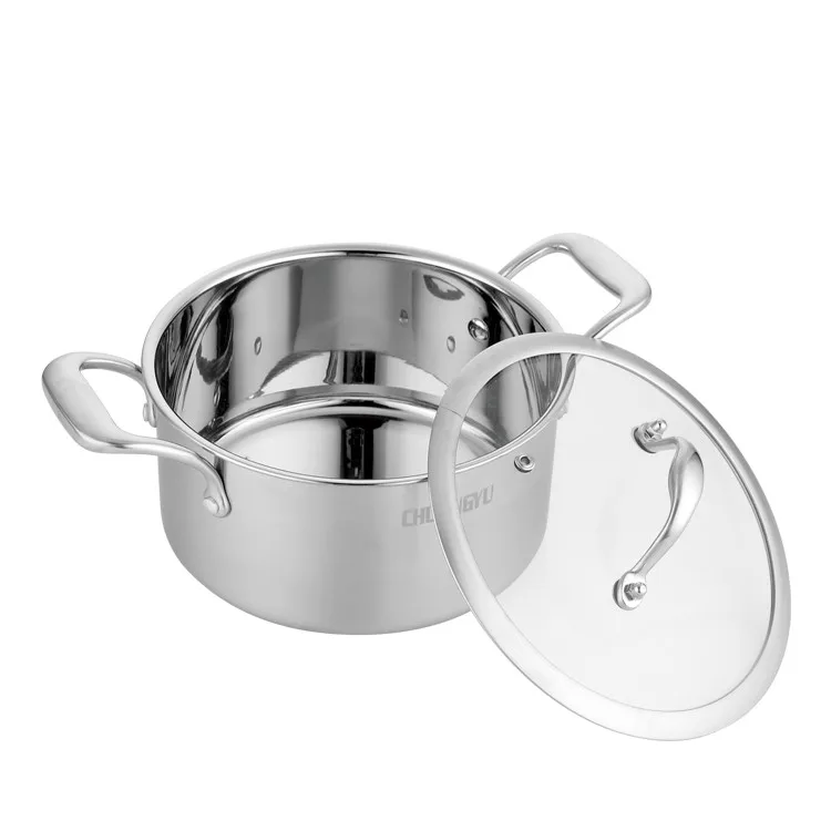 Triply Steel Happy Baron German Cookware Set Stainless Steel Pan And