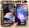 2018 Amazon best seller For iphone 7 8 Xcase colorful tpu pc tempered glass cover back shell 7 7plus X mobile phone cases cover