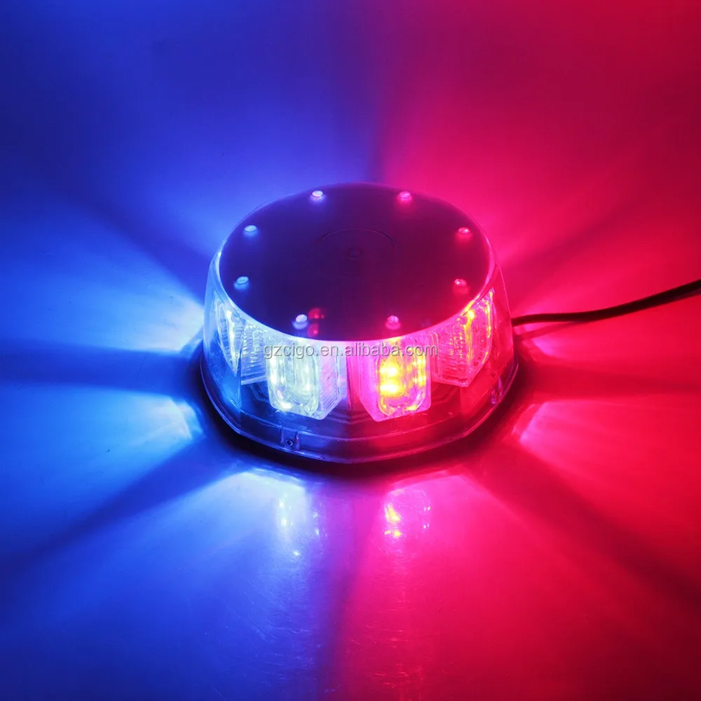 led-813 vehicle safety strobe lights 12v round roof mounted