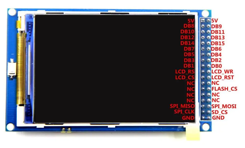3.2'' 320x480 TFT LCD Shield for Mega 2560, display without touch screen