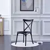 powder coating legs restaurant chair crossback x-back dinning chairs