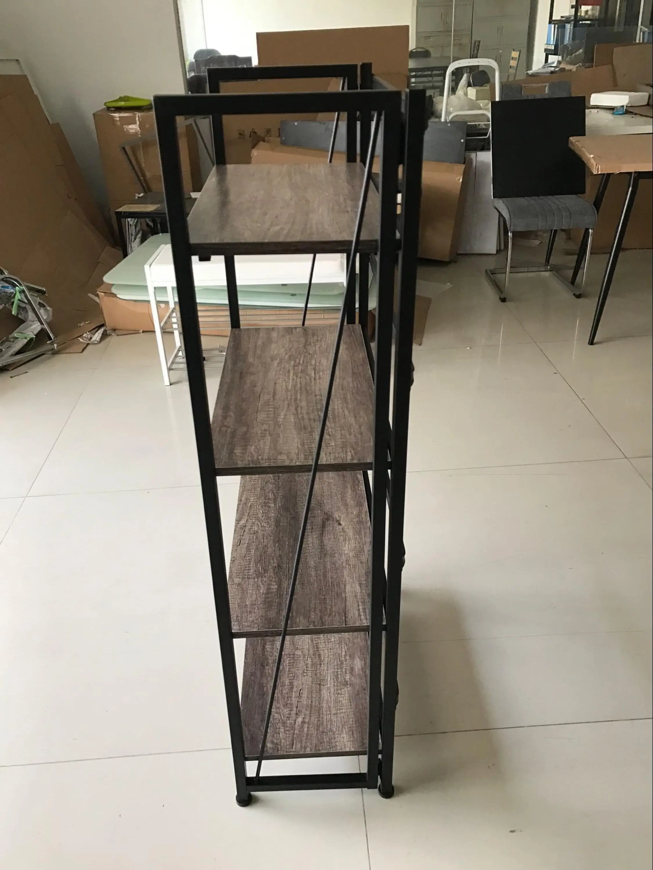 Folding Book Rack Wooden Storage Rack Display Shelf With Metal Frame Buy Shelves To Display