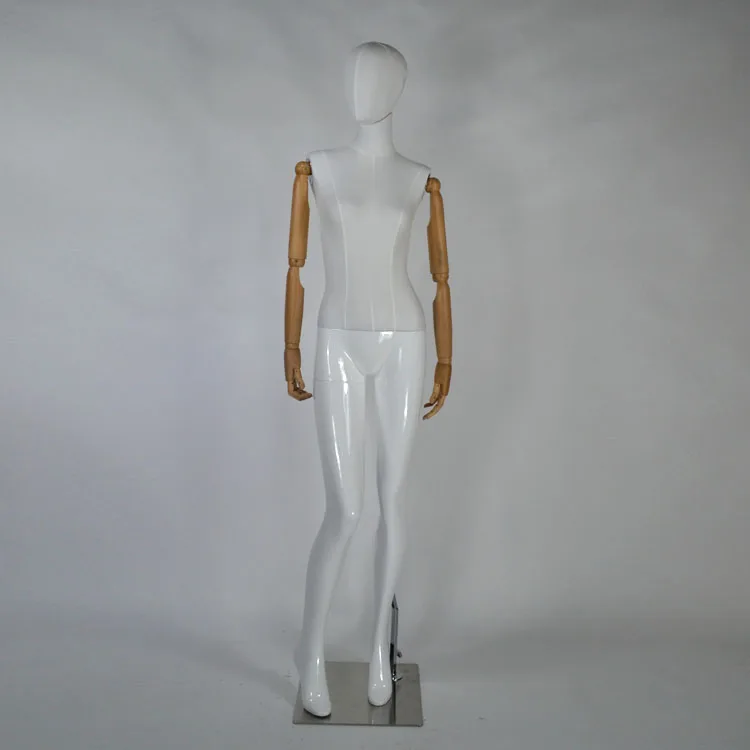 Adjustable Fiberglass Female Mannequin,Dummy,Manikin,Model,Wooden Arms ...
