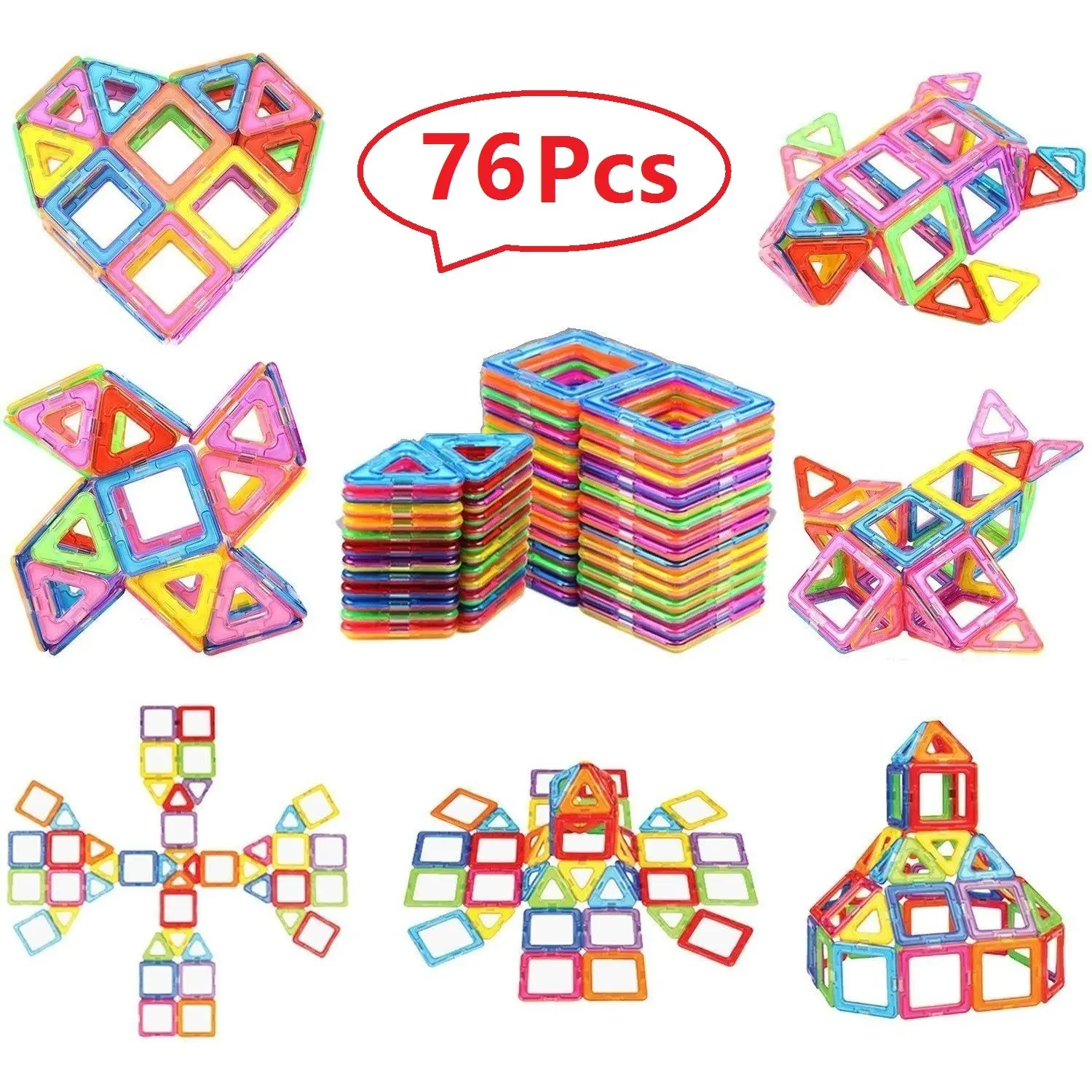 Set of 4 Colorful Blocks with 24 Vinyl Photo Pockets to Personalize CP Toys Photo Pocket Foam Stacking Blocks JOL-22 Ages 12 Months