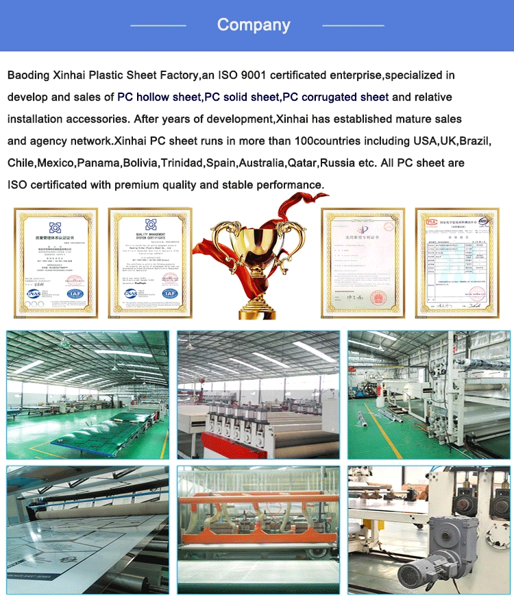 3mm 4mm 5mm  policarbonato transparente clear 4x8 feet solid polycarbonate sheets