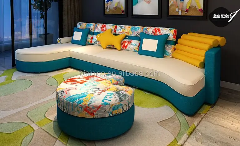 Bisini Creative Red Lip And High Heel Shape Sofa Set For Living