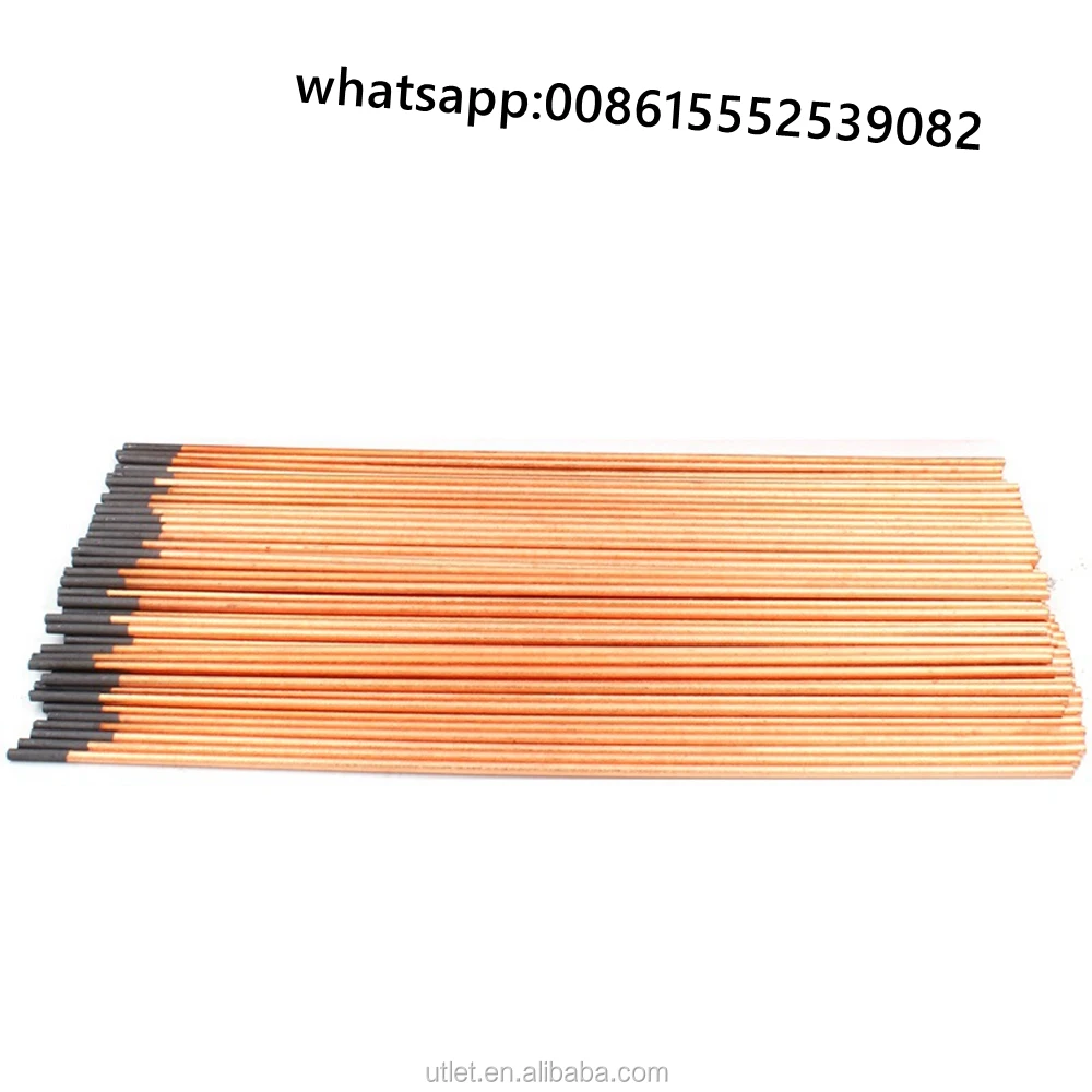 4*12*355mm DC Copper Coated Flat Gouging Rods 10pcs /Arc Air Copper Coated Gouging Carbon