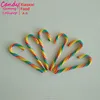 hooked candy canes in rainbow color halal candy