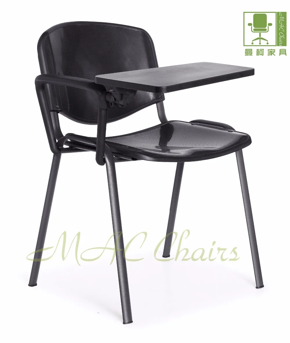 School Classroom Lecture Chair With Tablets Plastic Stacking
