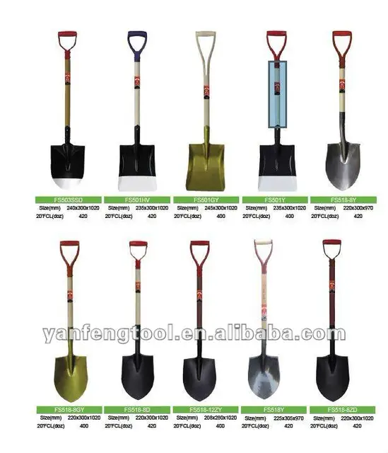 types of shovels