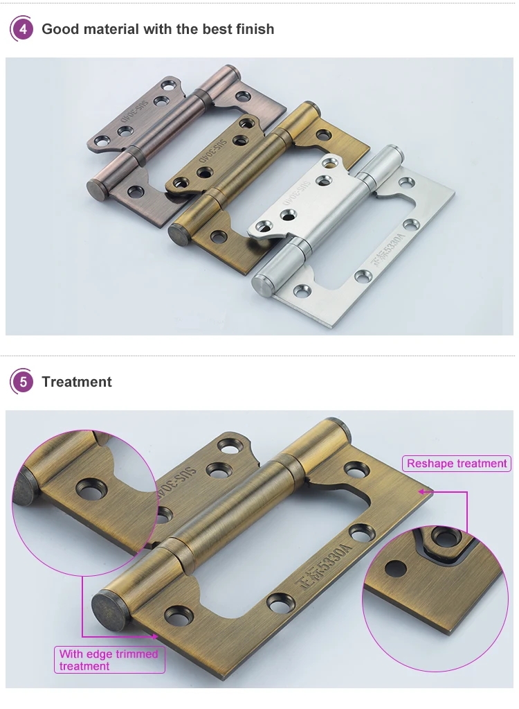 4&5inches Stainless Steel Ss Iron Flush Ball Bearing Flush Butterfly