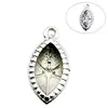 Beadsnice ID30869 pendant setting 925 sterling leaf fit 9.5x4.5x3mm Austria crystal 4228 16x8mm silver blank pendants