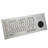 Wired 80 keys compact format metal keyboard with military level 50mm mechanical trackbal