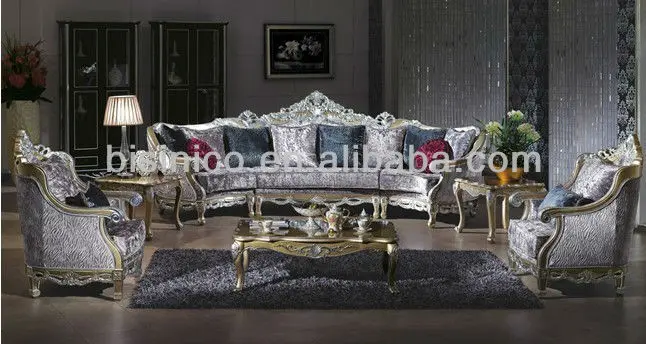 Elegant Middle East Style Fabric Sofa Wooden Carved Living Room Elegant Middle East Style Fabric Sofa Wooden Carved Living Room Furniture Comfortable Sectional Set
