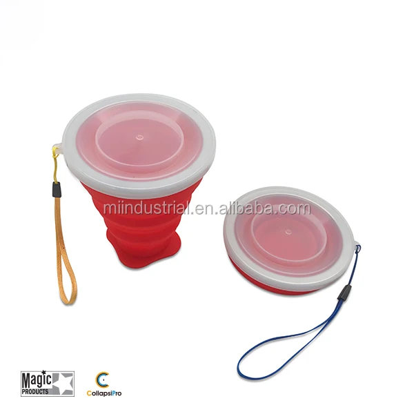 Silicone Foldable Travel Round shape drinking cup Small size