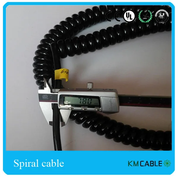 Waterproof Coiled Outdoor Power Electric Extension Cord Grounding Cable