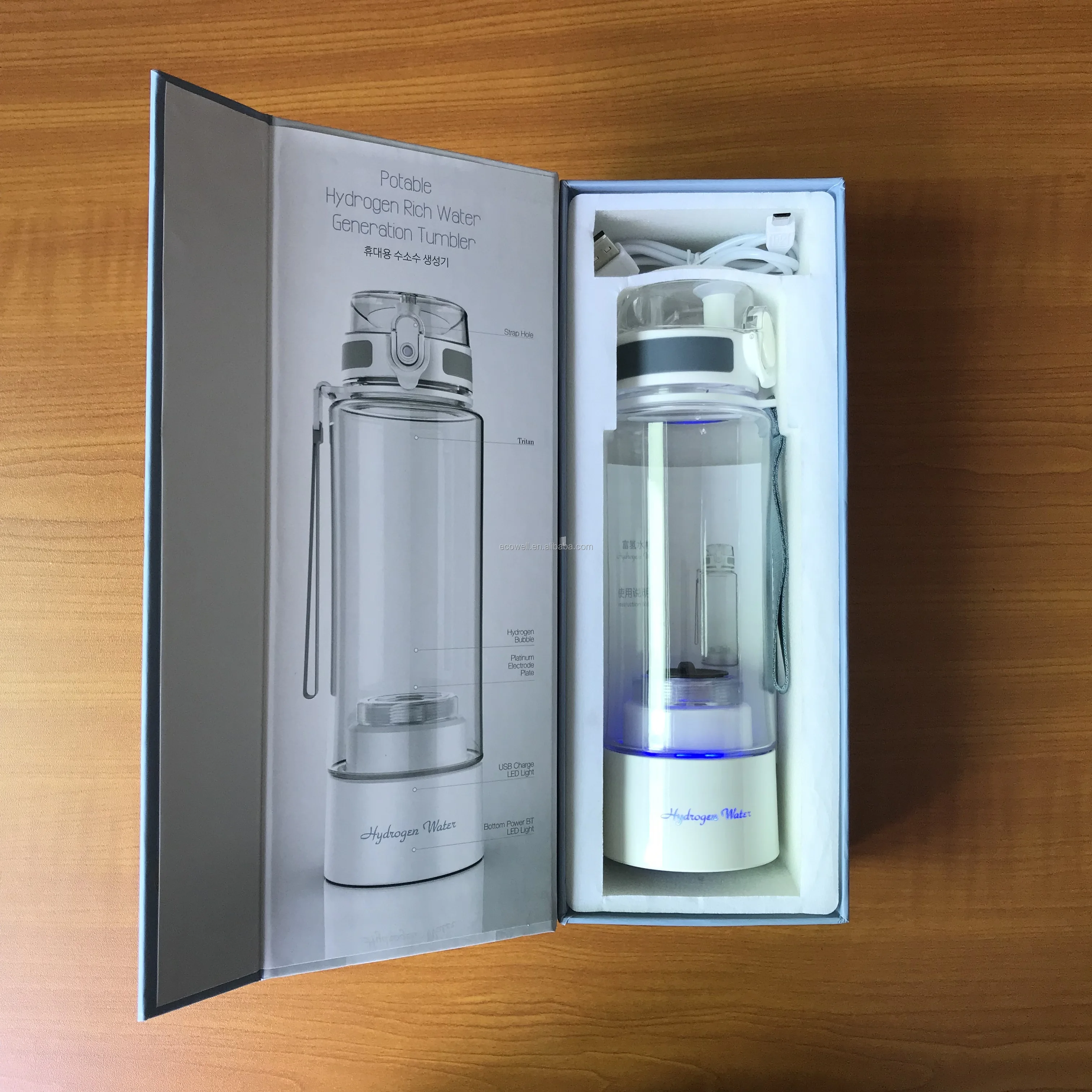 2018 hot selling SPE PEM portable plastic sport type hydrogen water bottle.png