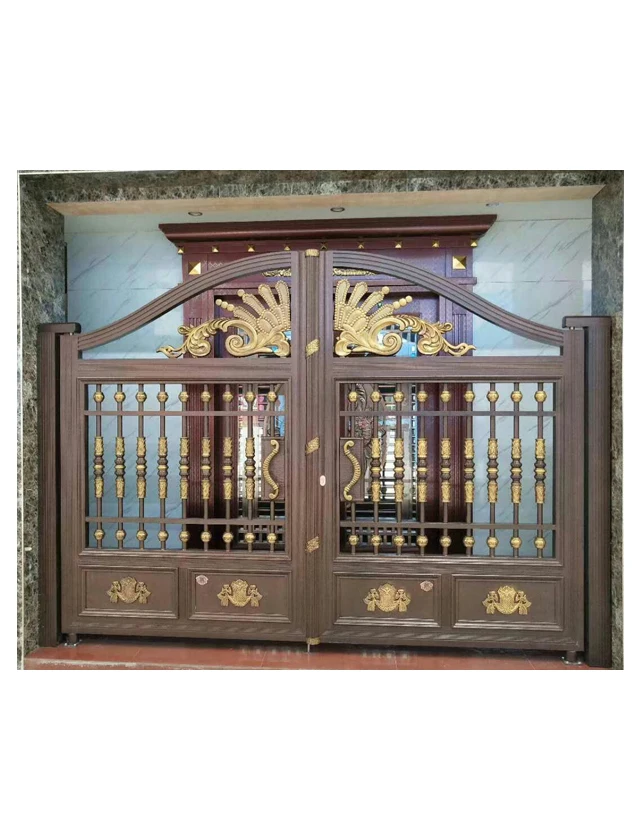 Outdoor Aluminum Automatic Temple Main Gate Grill Color With Remote