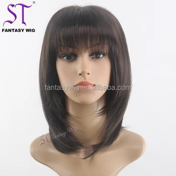 Natural Black Short Bob Wig For Women Best Quality Synthetic Hair