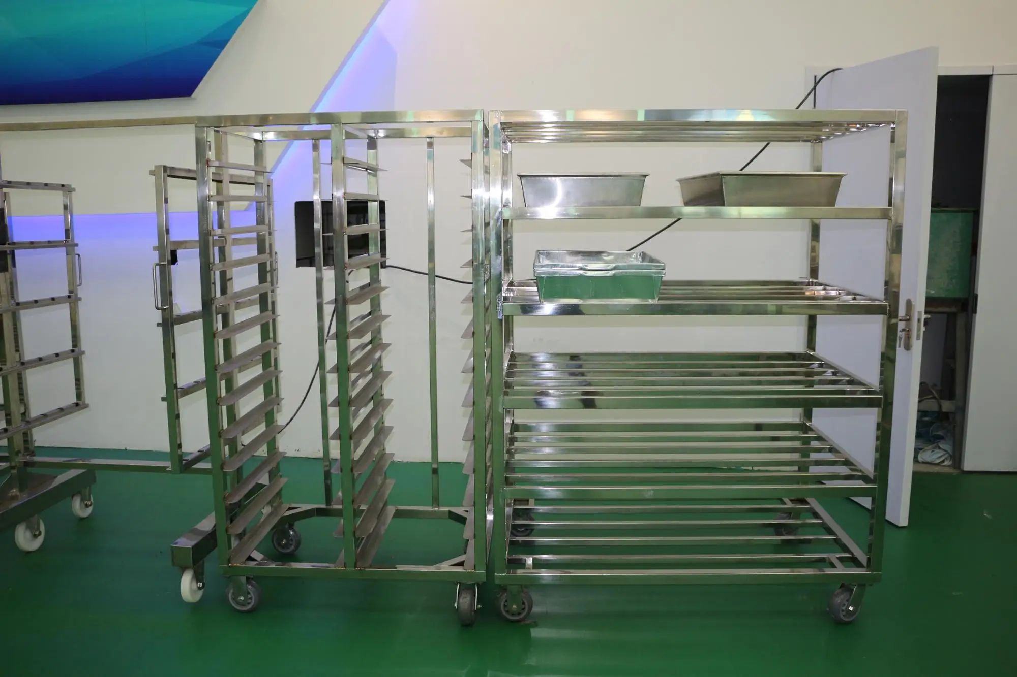 15 Tiers Stainless Steel304 Food Tray Trolley Food Grade For Export