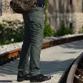 Mens Multi pockets Tactical Pants Loose Military Cargo Pants Military City Urban Work Pants Khaki Jungle