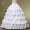 Hot Sale Under Wear Underskirt Puffy 4 Hoops 5 Layers Tulle Petticoat For Wedding Dress Bridal Gown