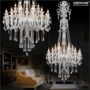 2 Meter Luxury Long Design Crystal Chandelier Lighting Clear 2 Meter Luxury Long Design Crystal Chandelier Lighting Clear Crystals Large Md2456 L18