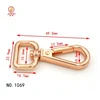 New fashion D ring rose gold snap hook for handbag