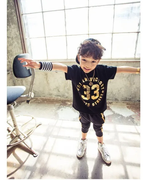 Newest Korean Style Baby Boys Wear Summer Clothing Kids Sports Sets