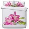 Pink Lilies Bouquet 3d Digital Bed set