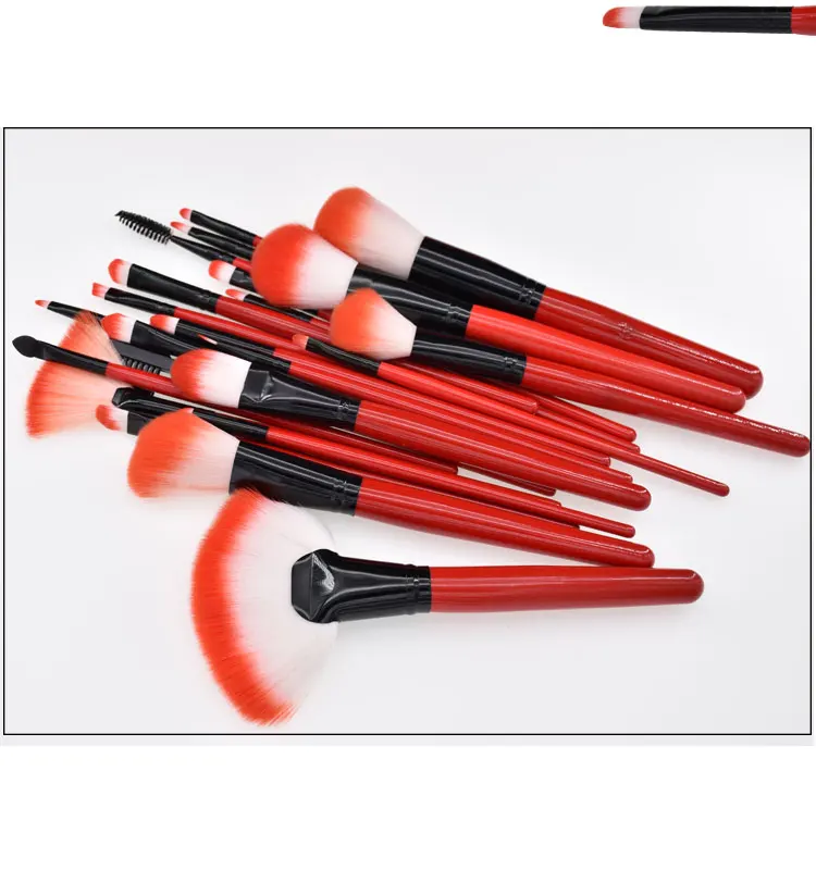 24pcs Pro.Makeup Brushes Set by Cosmetic Roll bag Top Quality brush Kit for Girls Women